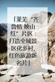 莱芜“齐鲁情 映山红”片区：打造全域景区化乡村、红色旅游新名片