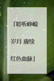 聆听峥嵘岁月 赓续红色血脉
