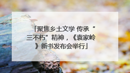 聚焦乡土文学 传承“三不朽”精神，《袁家岭》新书发布会举行