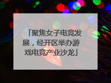 聚焦女子电竞发展，经开区举办游戏电竞产业沙龙
