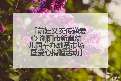萌娃义卖传递爱心 浏阳市新翼幼儿园举办跳蚤市场暨爱心捐赠活动