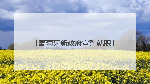 葡萄牙新政府宣誓就职
