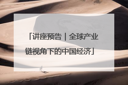 讲座预告｜全球产业链视角下的中国经济