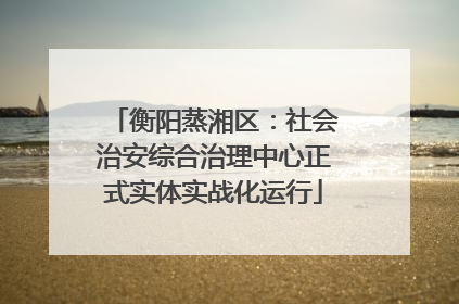 衡阳蒸湘区：社会治安综合治理中心正式实体实战化运行