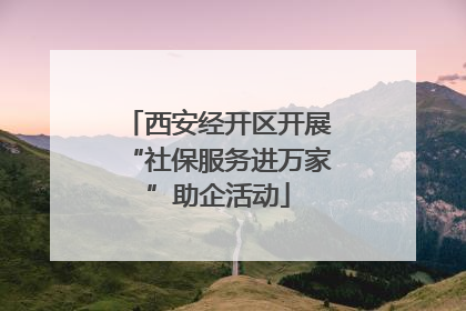 西安经开区开展“社保服务进万家”助企活动