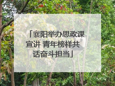 襄阳举办思政课宣讲 青年榜样共话奋斗担当