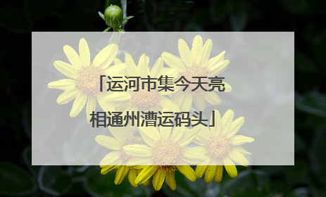 运河市集今天亮相通州漕运码头
