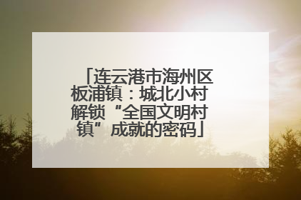 连云港市海州区板浦镇：城北小村解锁“全国文明村镇”成就的密码