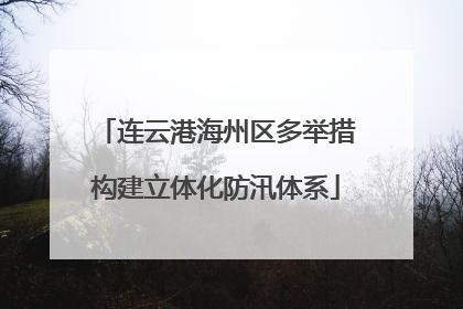 连云港海州区多举措构建立体化防汛体系