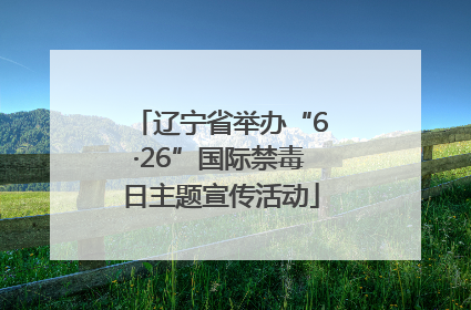 辽宁省举办“6·26”国际禁毒日主题宣传活动