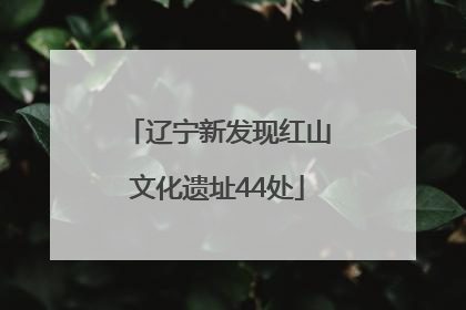 辽宁新发现红山文化遗址44处