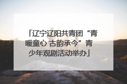 辽宁辽阳共青团“青暖童心 古韵承今”青少年观剧活动举办