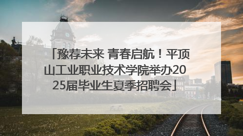 豫荐未来 青春启航！平顶山工业职业技术学院举办2025届毕业生夏季招聘会