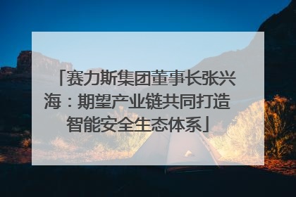 赛力斯集团董事长张兴海：期望产业链共同打造智能安全生态体系