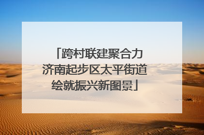 跨村联建聚合力 济南起步区太平街道绘就振兴新图景
