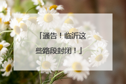 通告！临沂这些路段封闭！