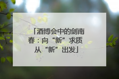 酒博会中的剑南春：向“新”求质 从“新”出发