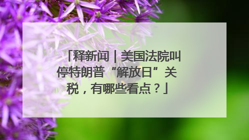 释新闻｜美国法院叫停特朗普“解放日”关税，有哪些看点？