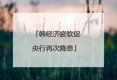 韩经济疲软促央行再次降息
