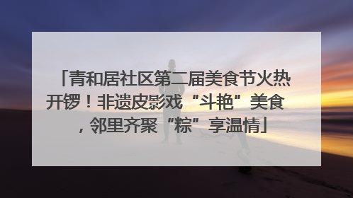 青和居社区第二届美食节火热开锣！非遗皮影戏“斗艳”美食，邻里齐聚“粽”享温情