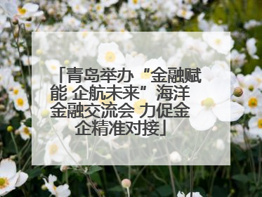 青岛举办“金融赋能 企航未来”海洋金融交流会 力促金企精准对接