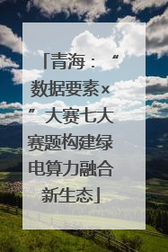 青海：“数据要素×”大赛七大赛题构建绿电算力融合新生态