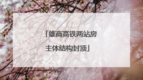 雄商高铁两站房主体结构封顶