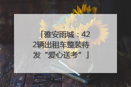 雅安雨城：422辆出租车整装待发“爱心送考”