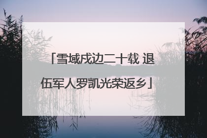 雪域戍边二十载 退伍军人罗凯光荣返乡