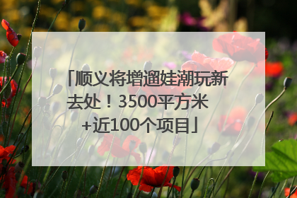 顺义将增遛娃潮玩新去处！3500平方米+近100个项目