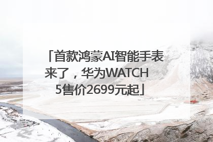 首款鸿蒙AI智能手表来了，华为WATCH 5售价2699元起