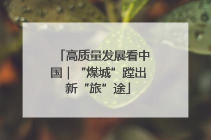 高质量发展看中国｜“煤城”蹚出新“旅”途