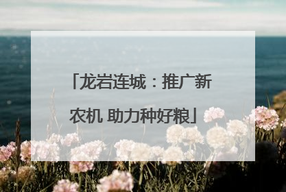 龙岩连城：推广新农机 助力种好粮