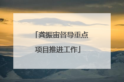 龚振宙督导重点项目推进工作