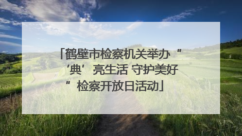 鹤壁市检察机关举办“‘典’亮生活 守护美好”检察开放日活动