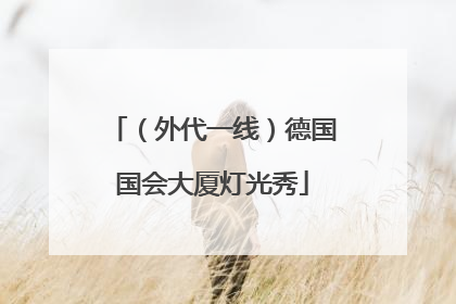 （外代一线）德国国会大厦灯光秀