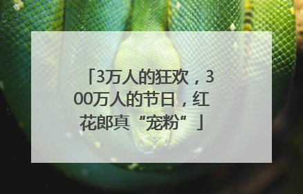 3万人的狂欢，300万人的节日，红花郎真“宠粉”