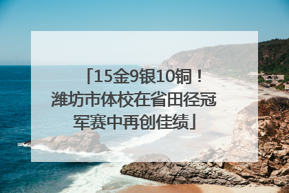 15金9银10铜！潍坊市体校在省田径冠军赛中再创佳绩