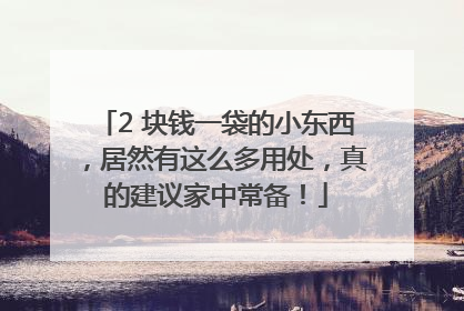 2 块钱一袋的小东西，居然有这么多用处，真的建议家中常备！