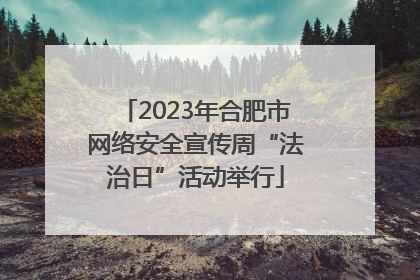 2023年合肥市网络安全宣传周“法治日”活动举行