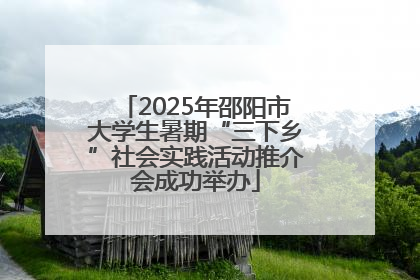 2025年邵阳市大学生暑期“三下乡”社会实践活动推介会成功举办