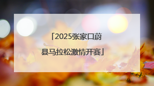 2025张家口蔚县马拉松激情开赛