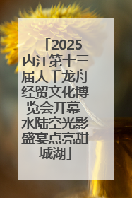 2025内江第十三届大千龙舟经贸文化博览会开幕 水陆空光影盛宴点亮甜城湖
