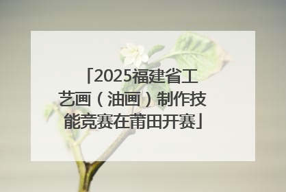 2025福建省工艺画（油画）制作技能竞赛在莆田开赛