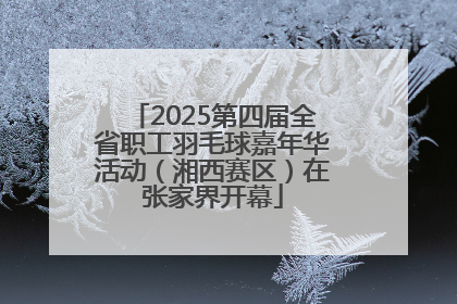 2025第四届全省职工羽毛球嘉年华活动（湘西赛区）在张家界开幕