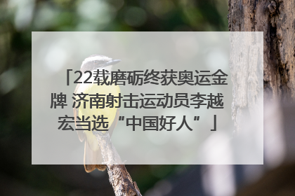 22载磨砺终获奥运金牌 济南射击运动员李越宏当选“中国好人”
