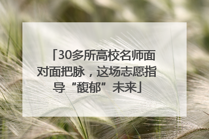 30多所高校名师面对面把脉，这场志愿指导“馥郁”未来