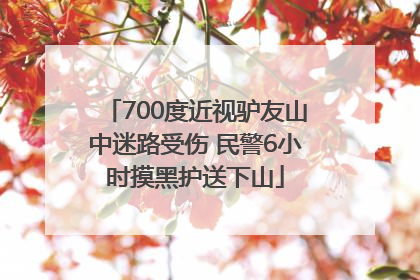 700度近视驴友山中迷路受伤 民警6小时摸黑护送下山