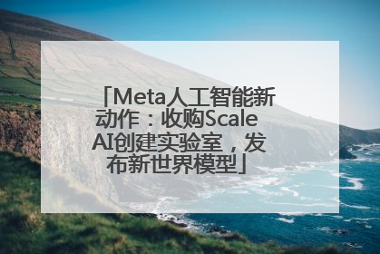 Meta人工智能新动作：收购Scale AI创建实验室，发布新世界模型