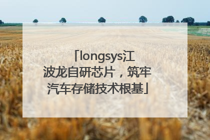 longsys江波龙自研芯片，筑牢汽车存储技术根基